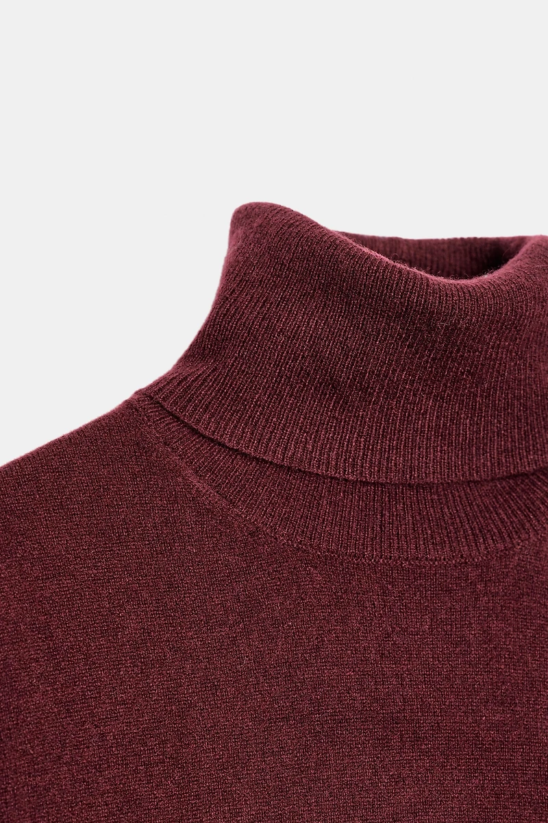 100% WOOL OVERSIZED HIGH COLLAR JUMPER