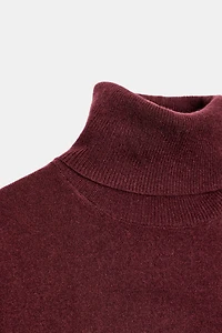 100% WOOL OVERSIZED HIGH COLLAR JUMPER