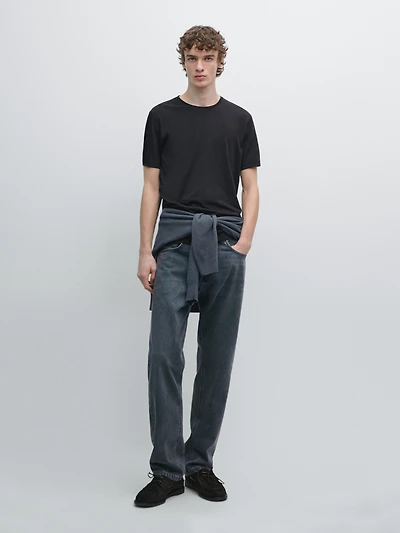 T-shirt à manches courtes en laine mélangée