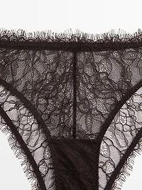 Floral lace briefs