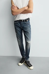 RIPPED SKINNY FIT JEANS