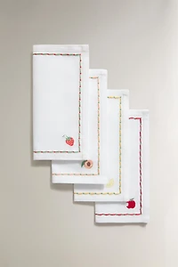 SET OF FRUIT COCKTAIL NAPKINS (SET OF 4)