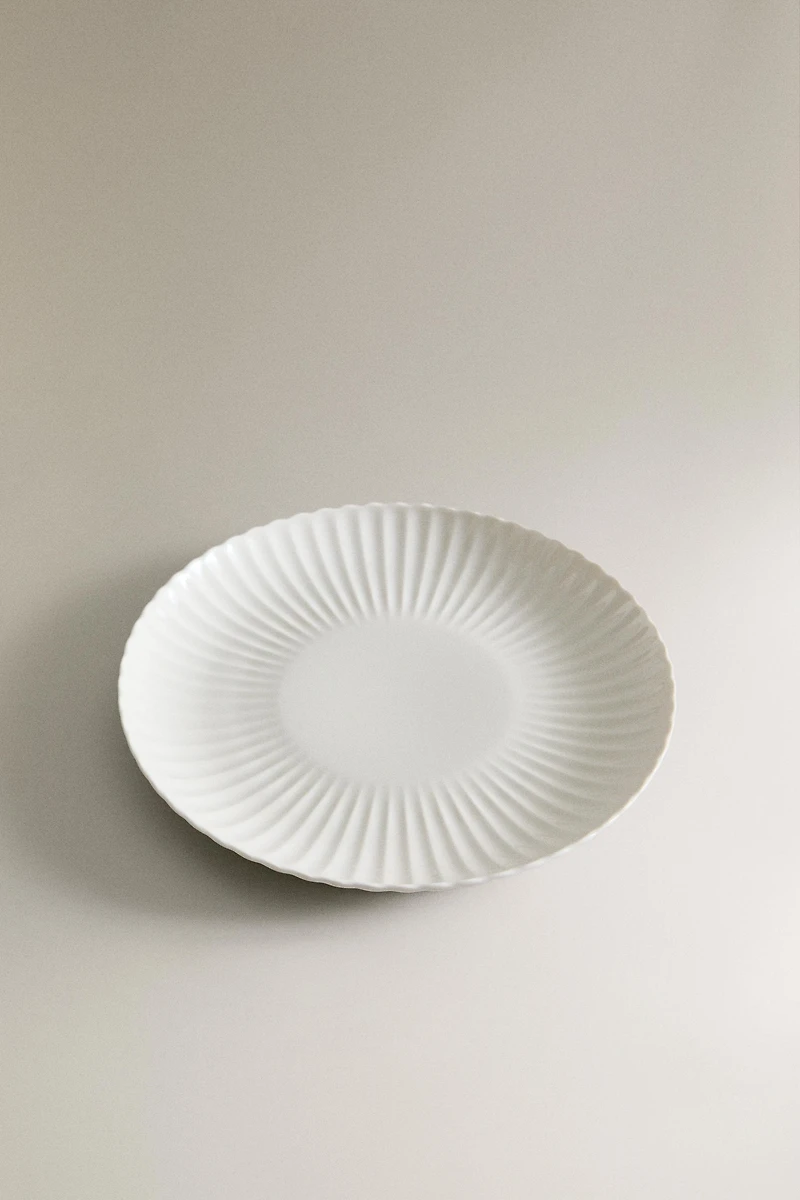 ASSIETTE PLATE PORCELAINE ONDES