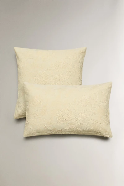 EMBROIDERED THROW PILLOW COVER