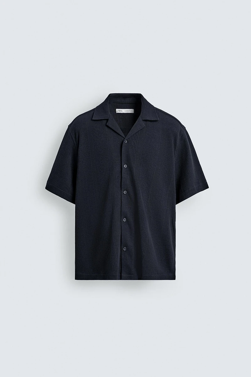 REGULAR FIT TEXTURED SHIRT