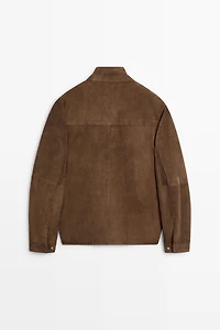 Suede jacket with pocket details
