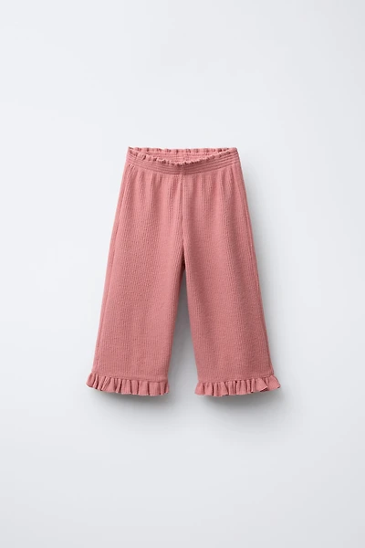 RUFFLED WAFFLE CULOTTES