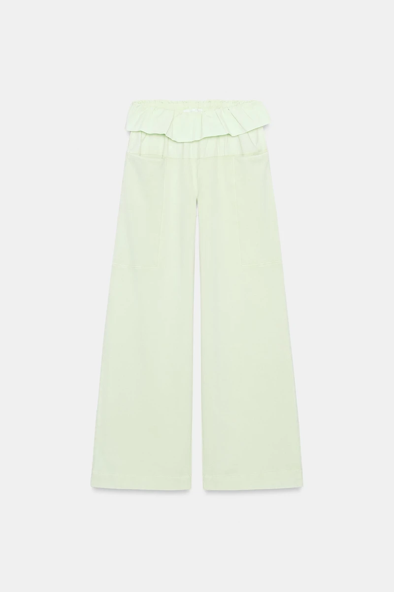 POPLIN WAIST PANTS