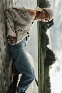POINTELLE CHUNKY KNIT CARDIGAN
