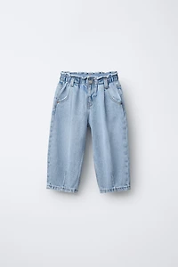 BAGGY PAPERBAG JEANS WITH HEART POCKETS