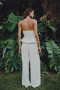 GOLD BUTTON PALAZZO PANTS