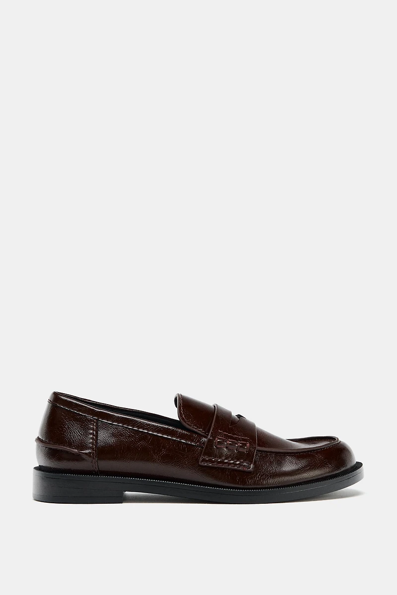 PATENT FINISH PENNY LOAFERS