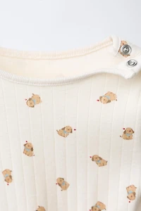 ENSEMBLE VESTE, BODY ET LEGGING IMPRIMÉ CHIOTS