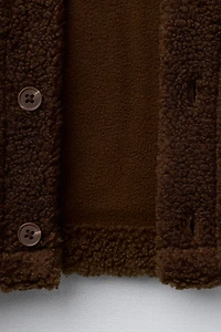 EMBROIDERED FLEECE OVERSHIRT