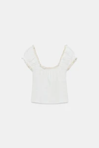 GINGHAM LACE TOP