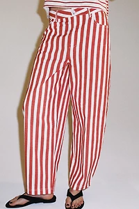 ZW COLLECTION STRIPED TAPERED JEANS