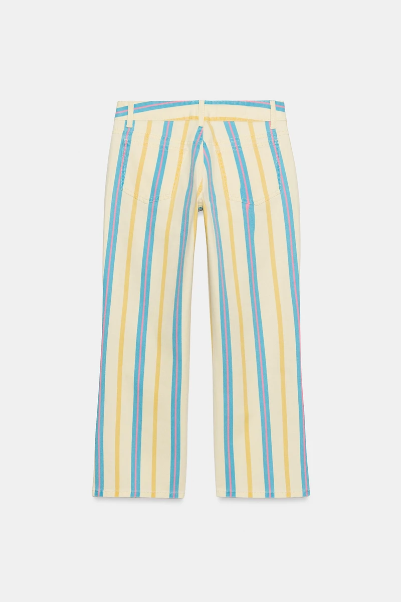 LOW RISE STRIPED STRAIGHT LEG TRF JEANS
