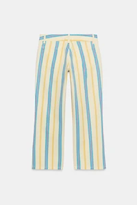 LOW RISE STRIPED STRAIGHT LEG TRF JEANS