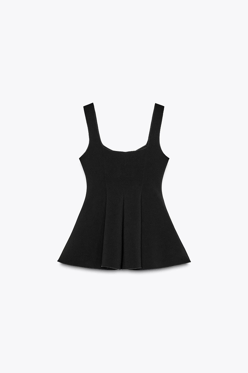PEPLUM STRETCH TOP