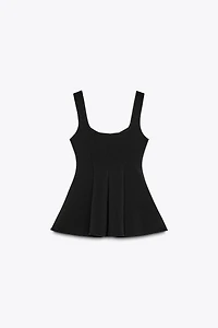 PEPLUM STRETCH TOP