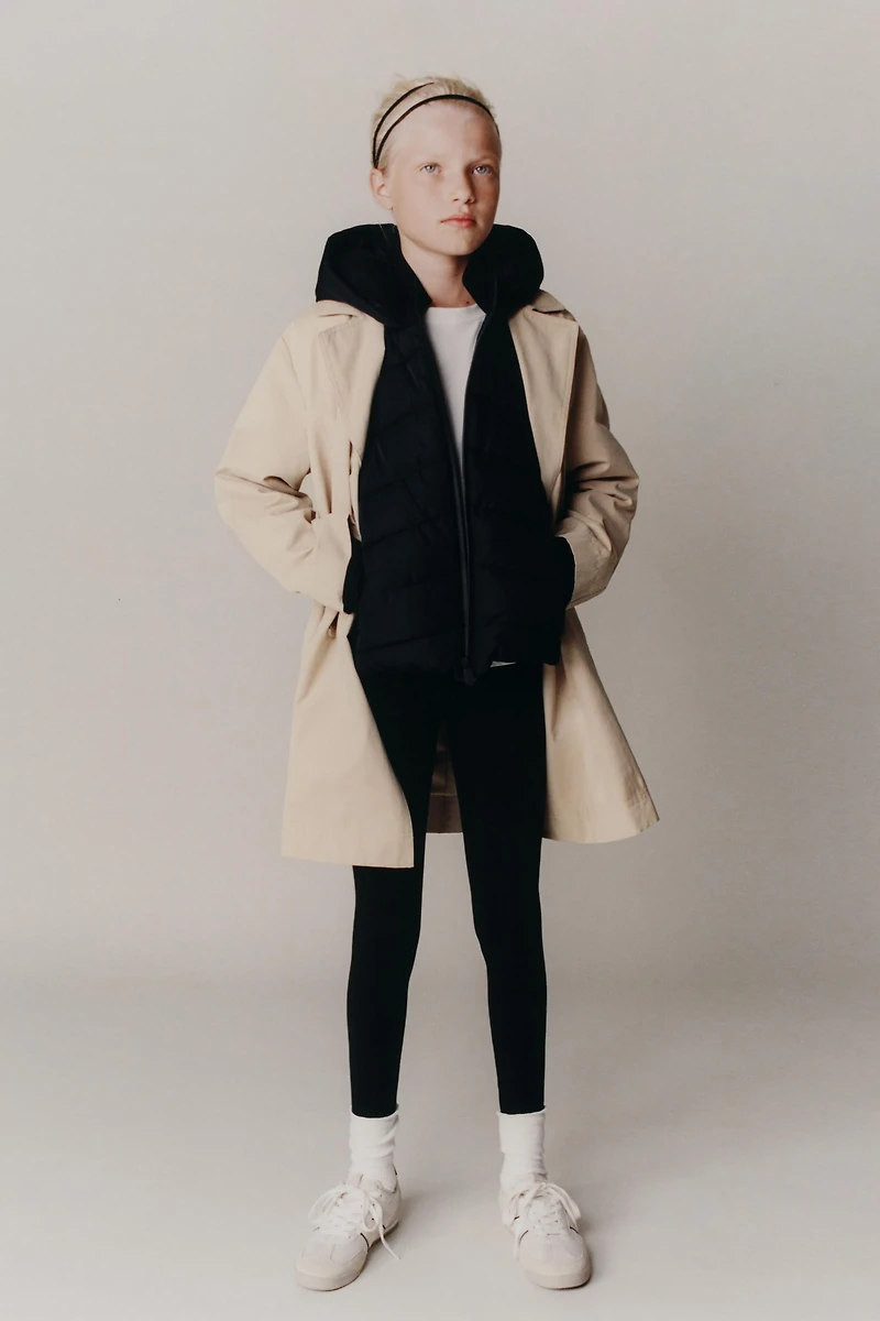 VESTE MATELASSÉE MANCHES EFFET NÉOPRÈNE