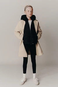 VESTE MATELASSÉE MANCHES EFFET NÉOPRÈNE