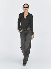 High-waist barrel fit jeans
