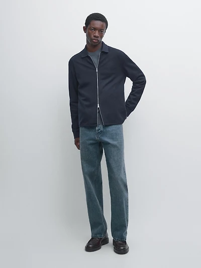 Veste fermeture Éclair avec col