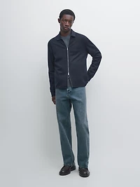 Veste fermeture Éclair avec col