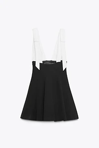 COMBINATION BOW SHORT DRESS