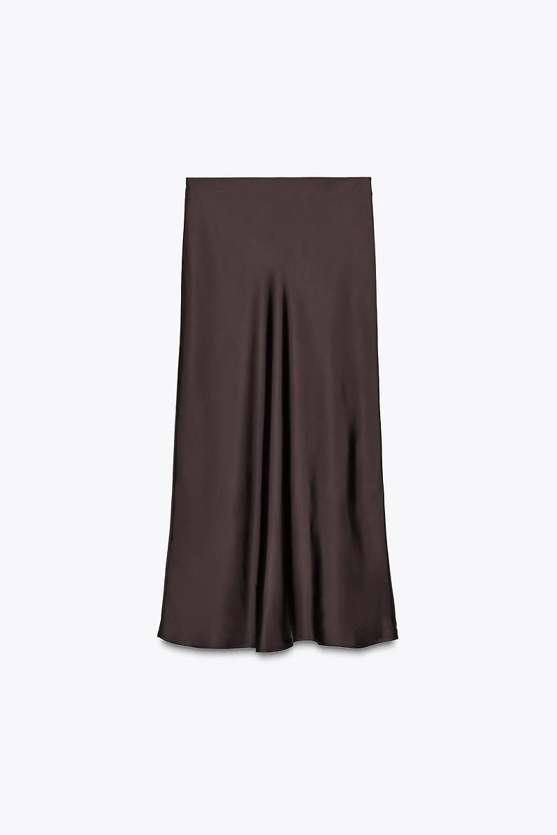 JUPE MIDI SATINÉE