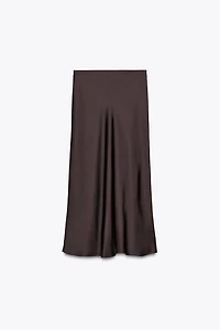 JUPE MIDI SATINÉE