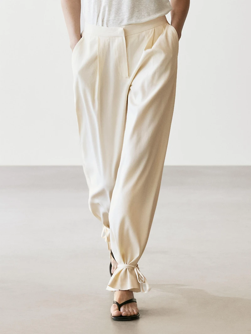 Pantalon fluide barrel fit