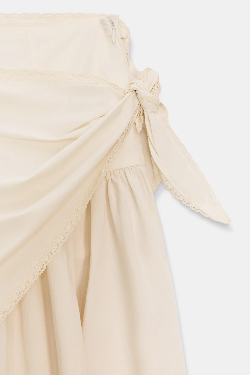 SCARF VOLUME MIDI SKIRT