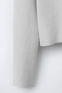 RIBBED KNIT CARDIGAN
