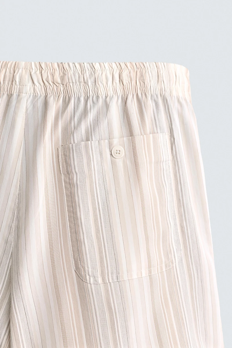 STRIPED RELAXED FIT SHORTS