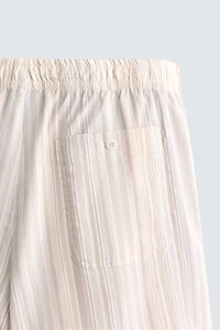 STRIPED RELAXED FIT SHORTS