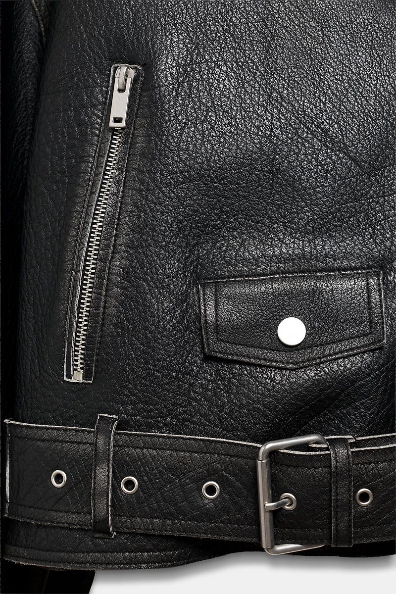 ZW COLLECTION LIMITED EDITION LEATHER BIKER JACKET