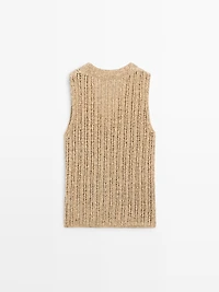 Cutwork vest