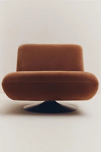 SWIVEL VELVET ACCENT CHAIR