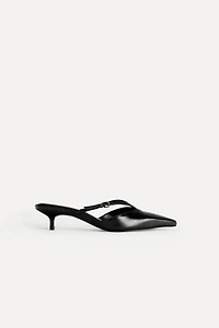 LEATHER HEELED MULES 50TH ANNIVERSARY