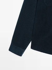 Surchemise poches en velours côtelé