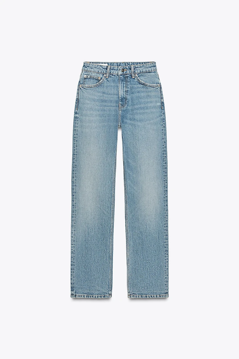 TRF STRAIGHT LEG JEANS WITH A HIGH WAIST