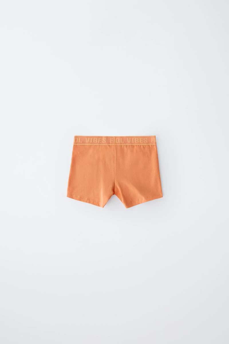 AGES 6-14 / FIVE-PACK OF TEXT BOXERS