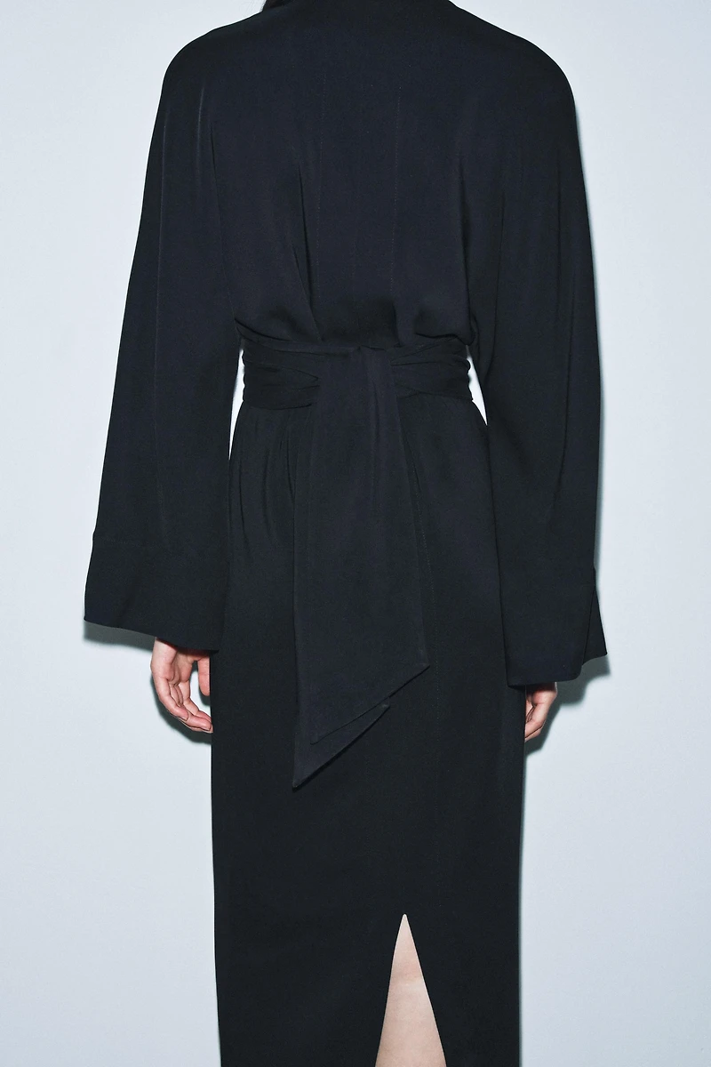 ZW COLLECTION MIDI DRESS WITH TIES