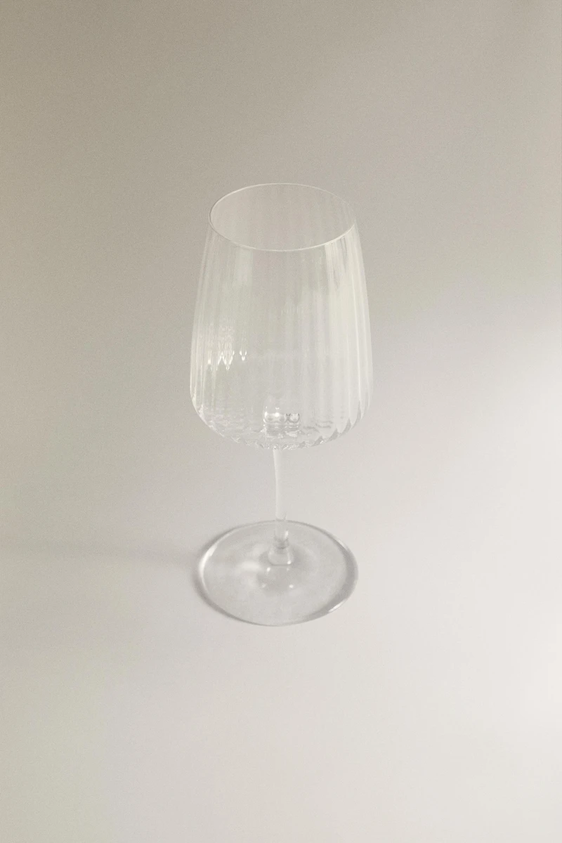 LARGE GLASS WITH LINES