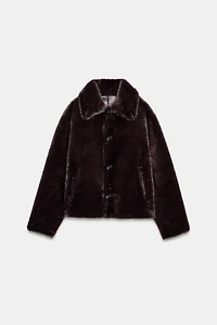 REVERSIBLE DOUBLE FACED FAUX LEATHER JACKET