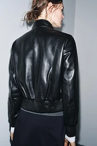 BLOUSON BOMBER EN CUIR ZW COLLECTION LIMITED EDITION