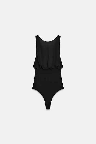 COMBINATION GEORGETTE BOW BODYSUIT