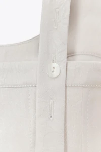 SATIN EFFECT BUSTIER TOP